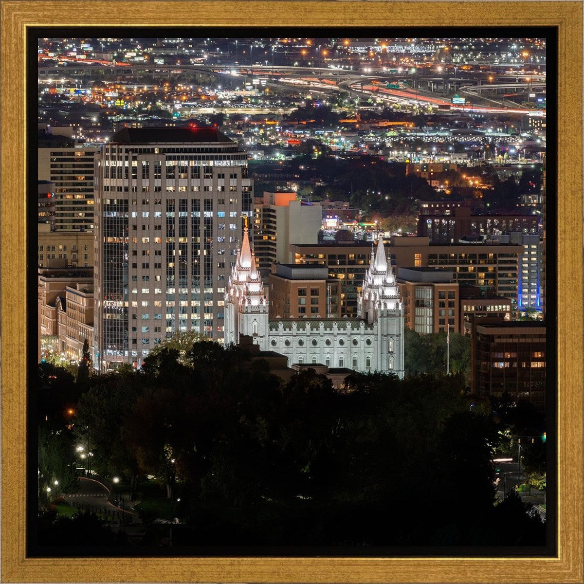 Salt Lake Temple City View Gallery Wrap