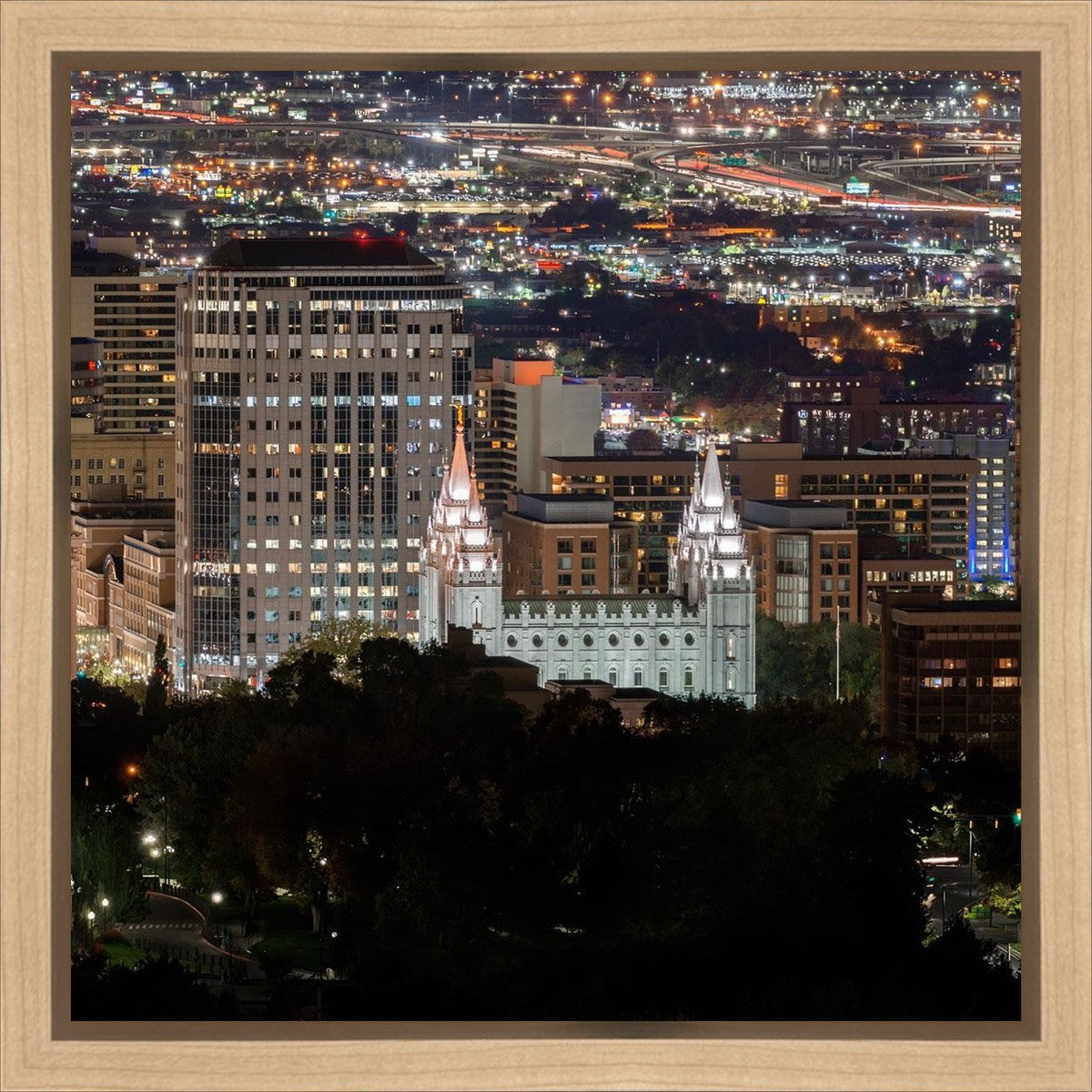 Salt Lake Temple City View Gallery Wrap