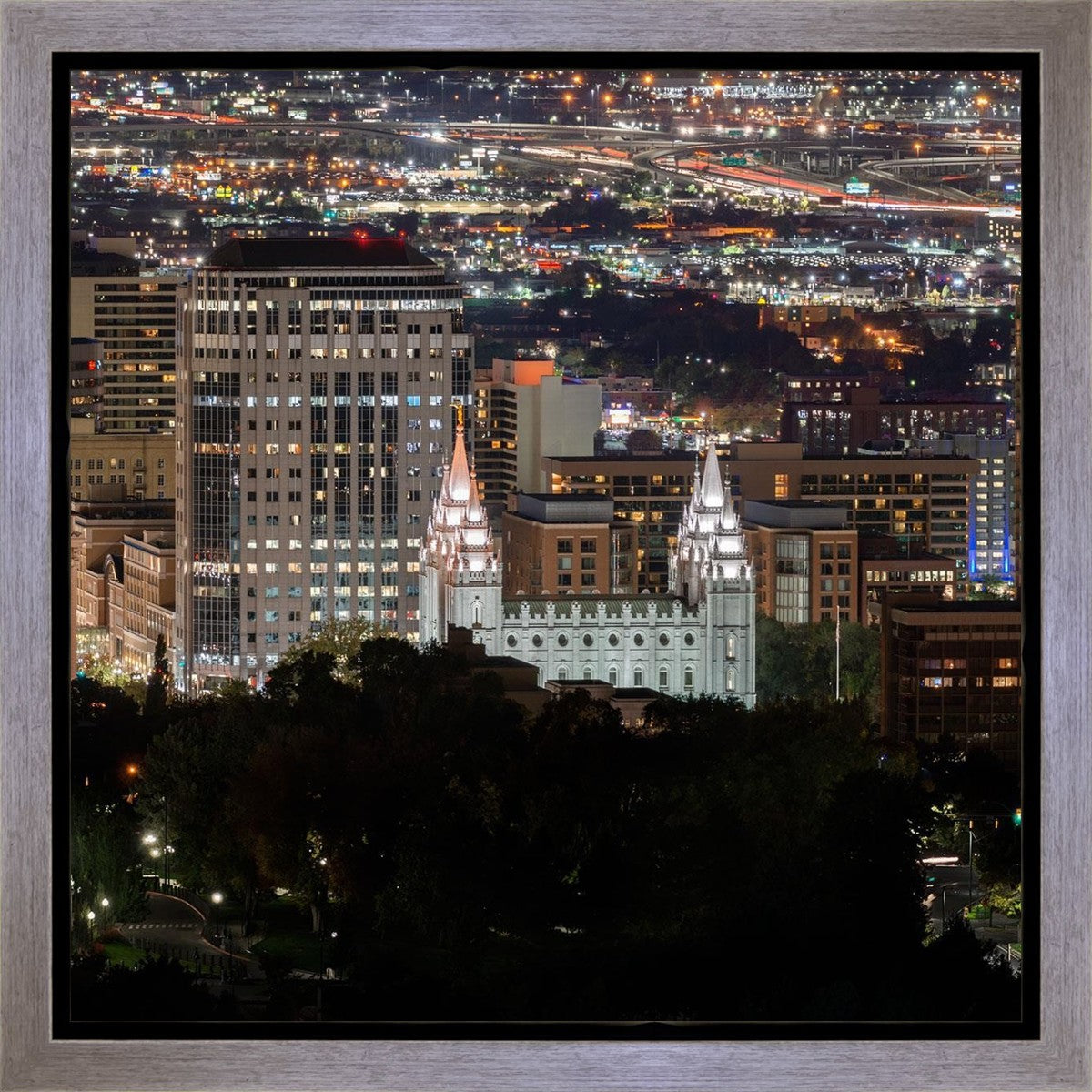 Salt Lake Temple City View Gallery Wrap