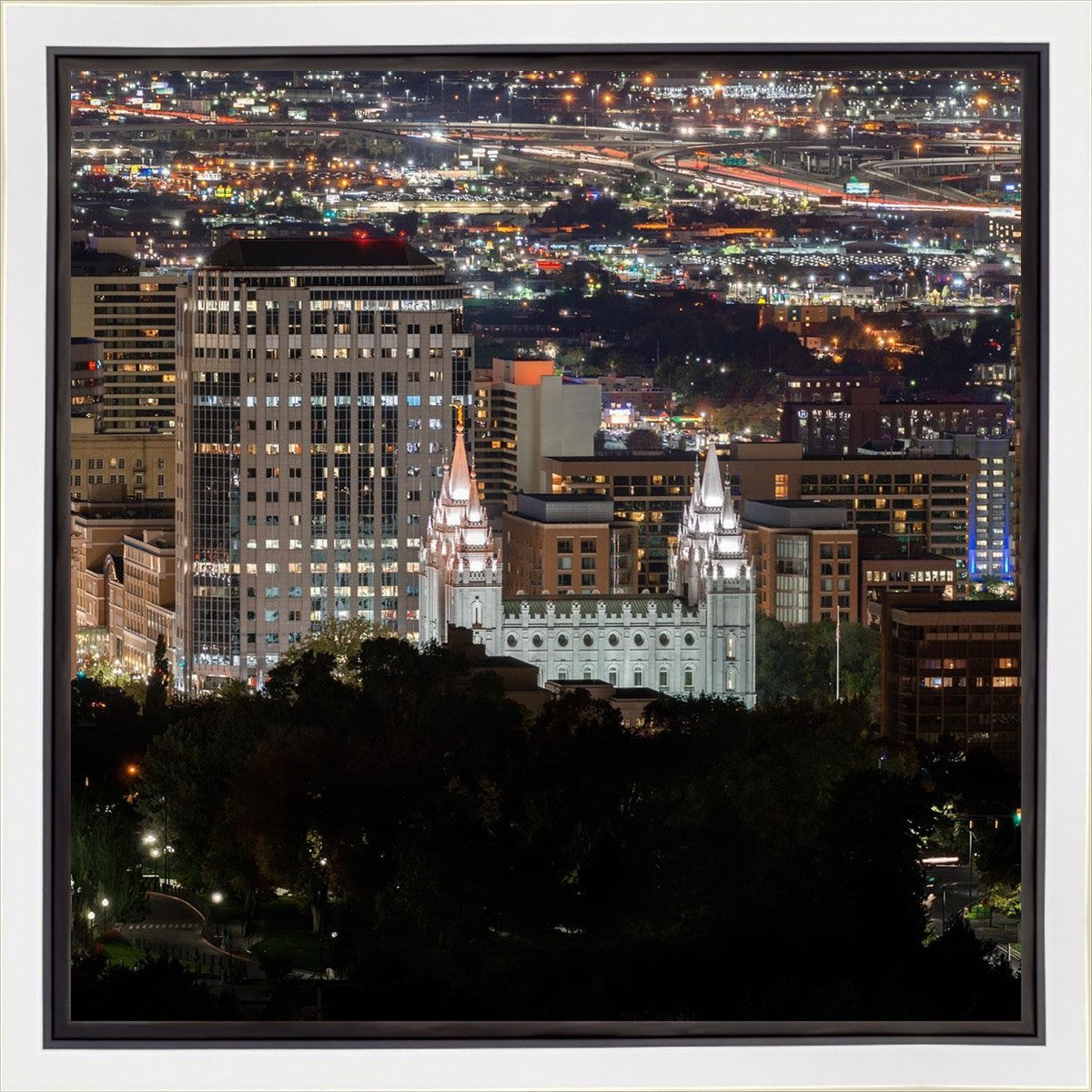 Salt Lake Temple City View Gallery Wrap