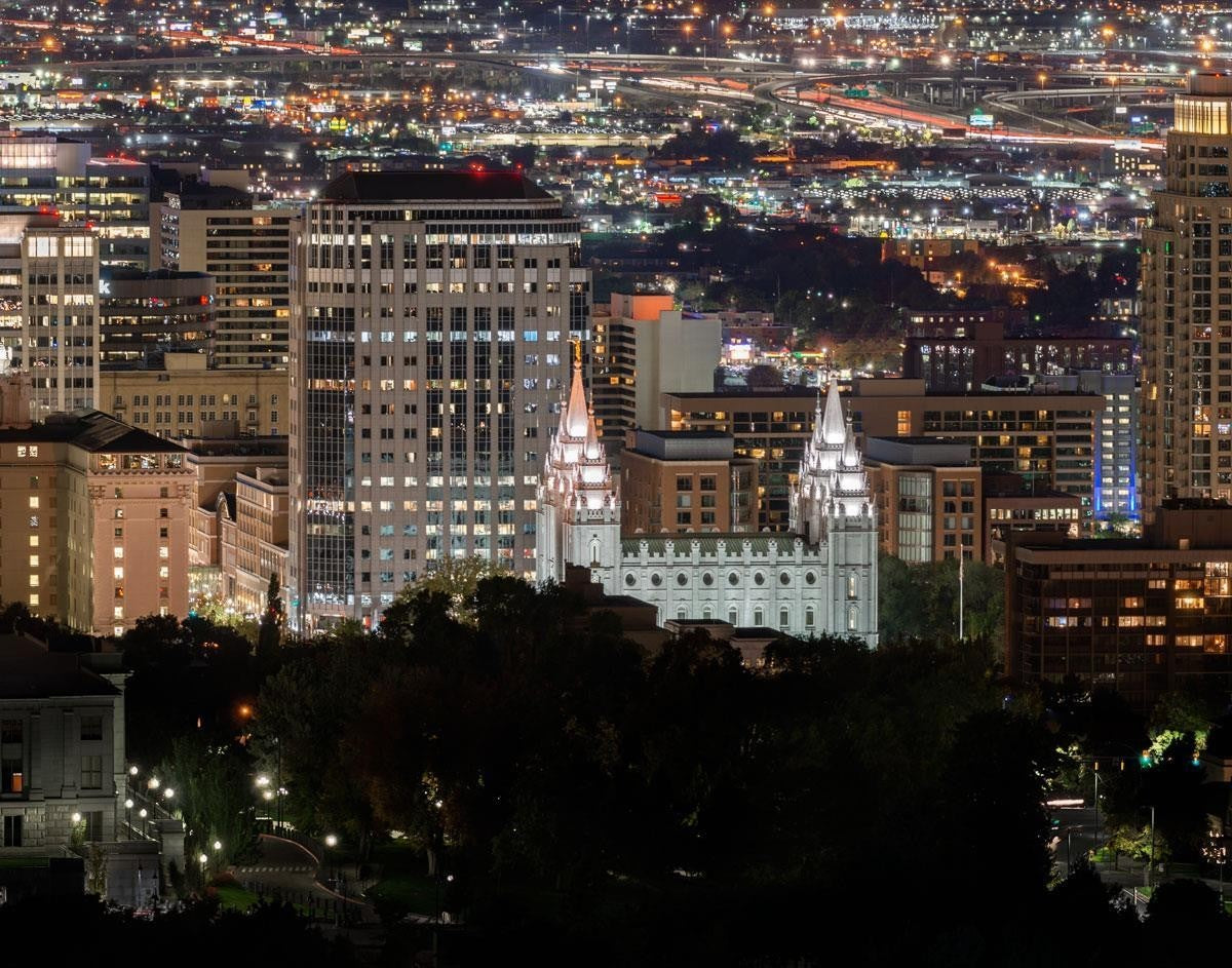 Salt Lake Temple City View Gallery Wrap