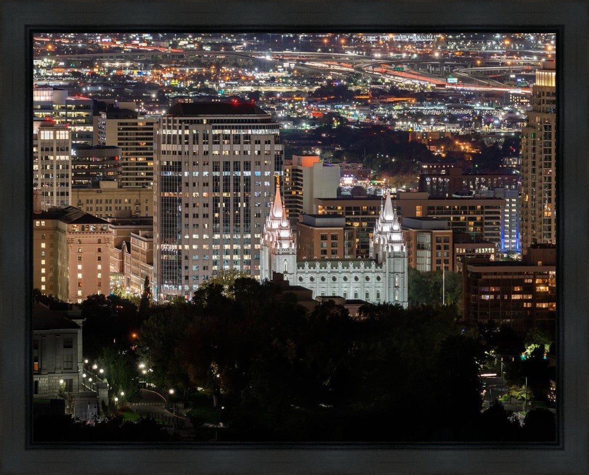 Salt Lake Temple City View Gallery Wrap