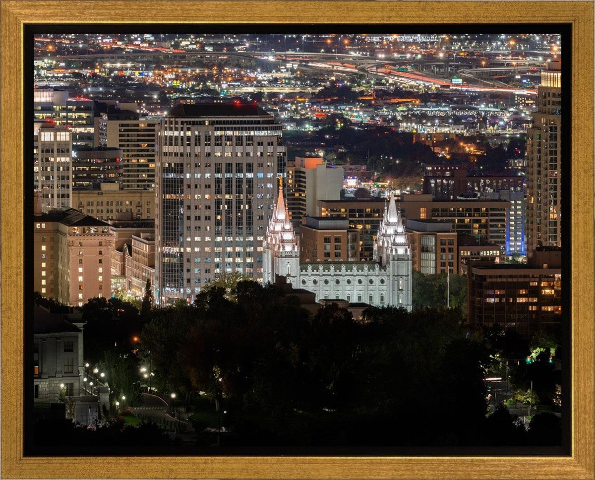 Salt Lake Temple City View Gallery Wrap