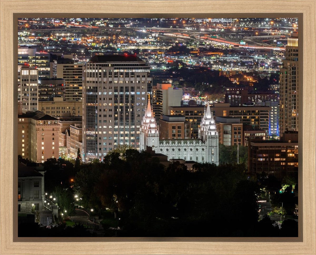 Salt Lake Temple City View Gallery Wrap