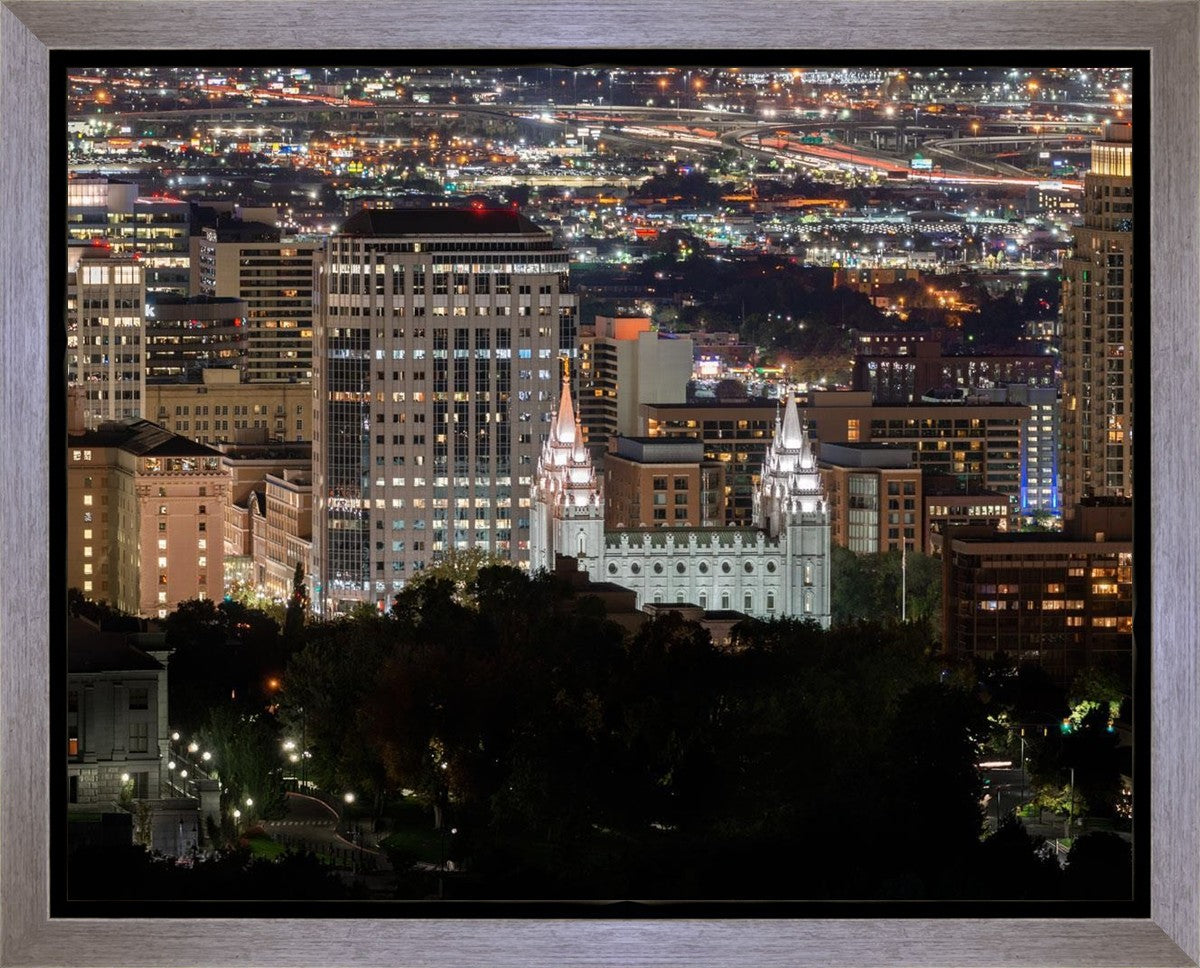 Salt Lake Temple City View Gallery Wrap