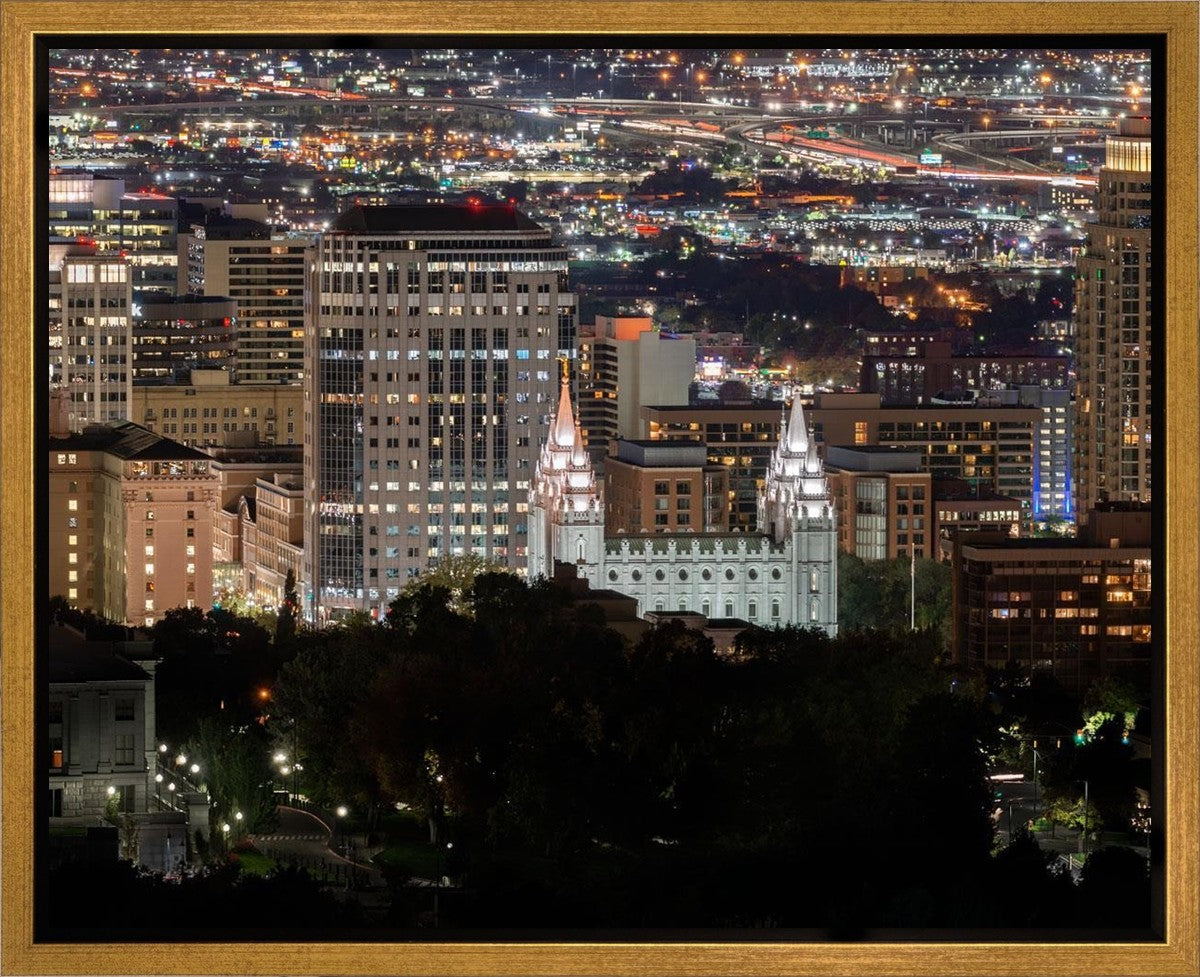 Salt Lake Temple City View Gallery Wrap