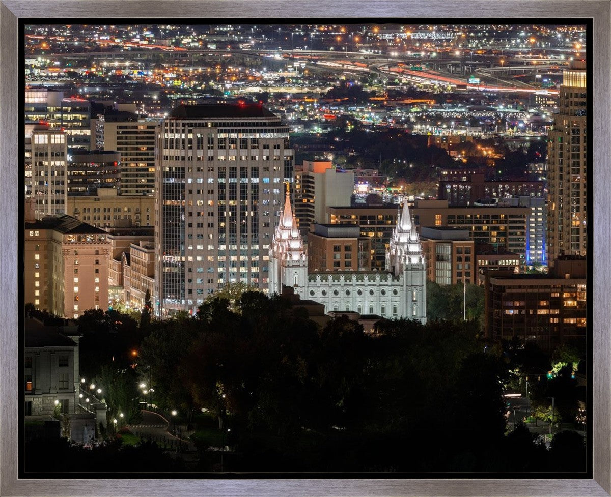 Salt Lake Temple City View Gallery Wrap