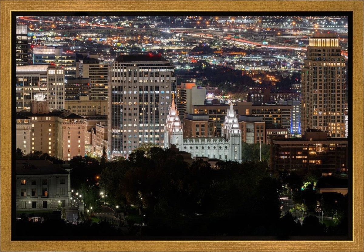 Salt Lake Temple City View Gallery Wrap