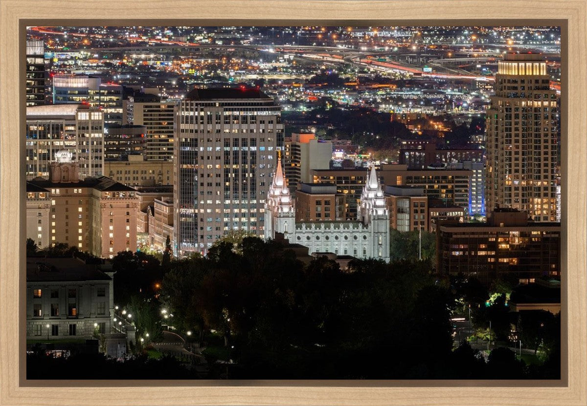 Salt Lake Temple City View Gallery Wrap