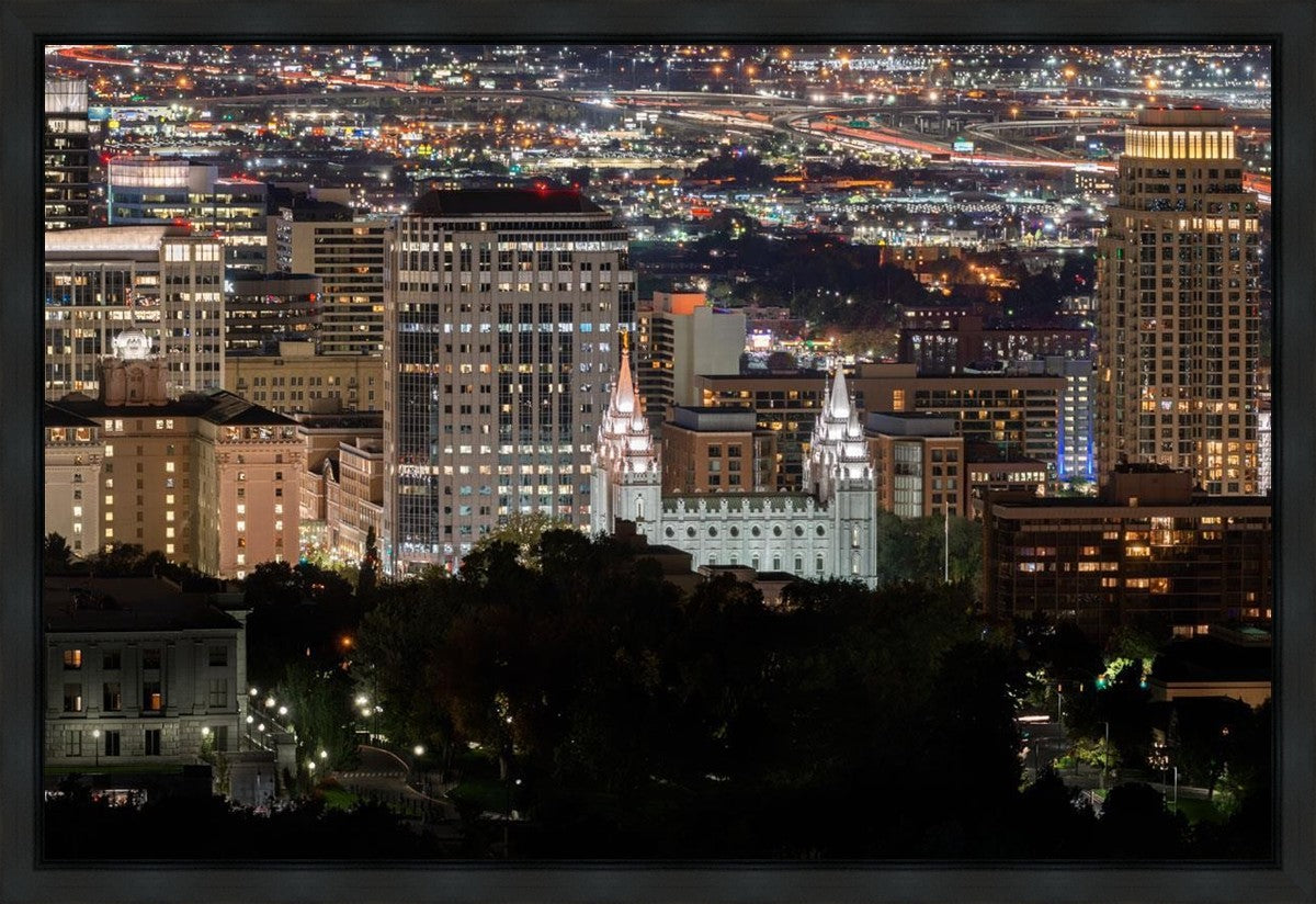 Salt Lake Temple City View Gallery Wrap