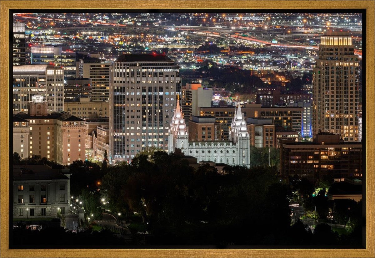 Salt Lake Temple City View Gallery Wrap