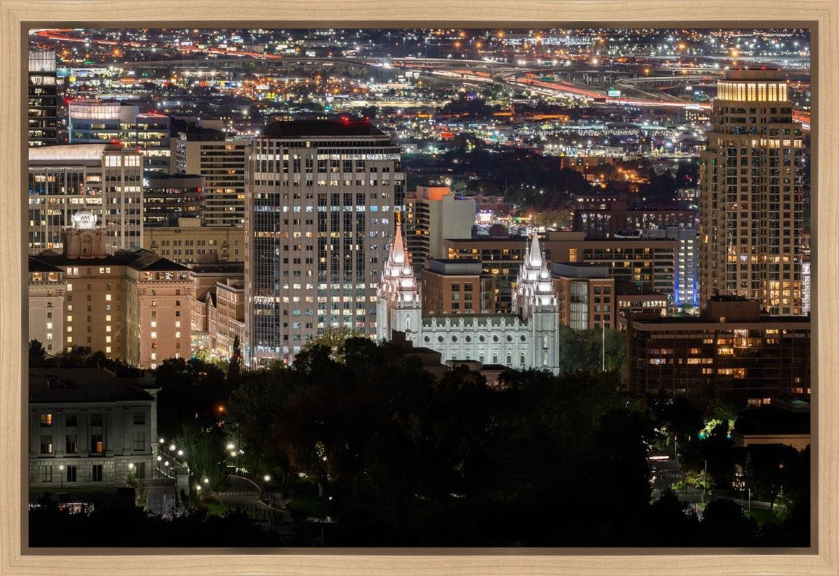 Salt Lake Temple City View Gallery Wrap