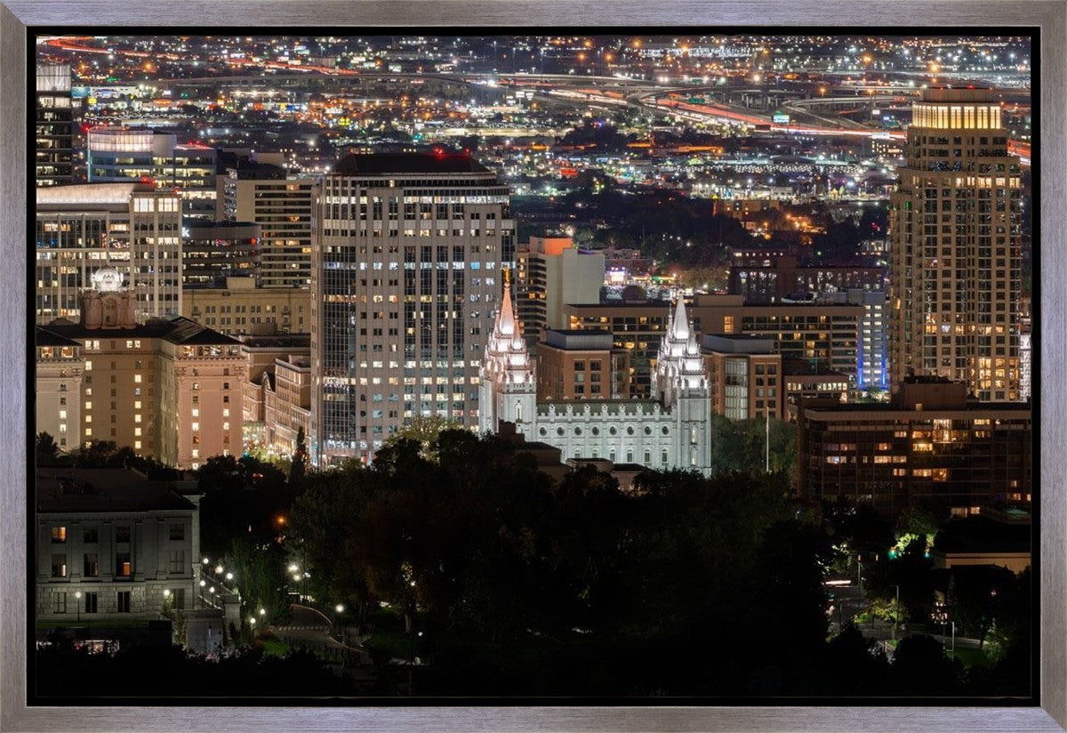 Salt Lake Temple City View Gallery Wrap