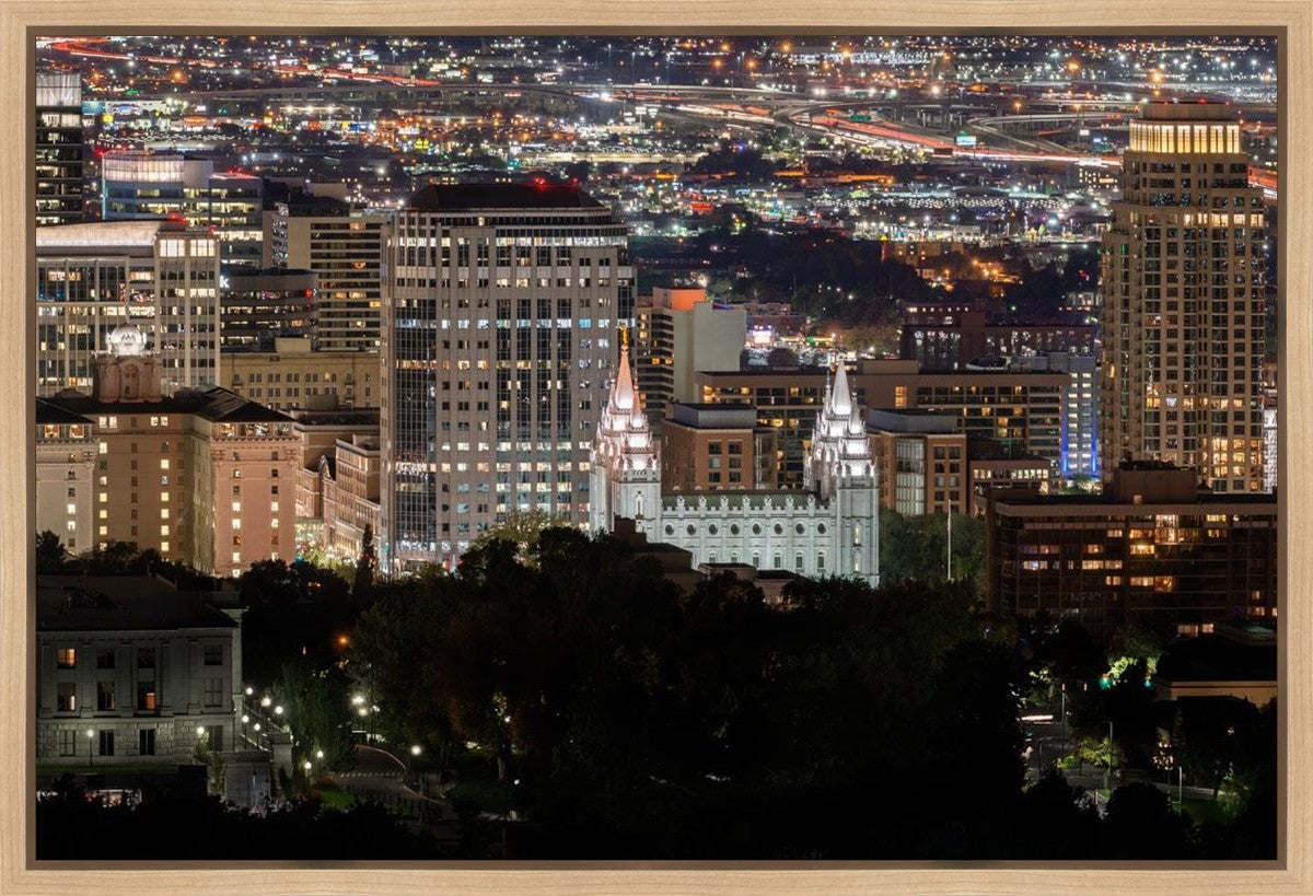 Salt Lake Temple City View Gallery Wrap