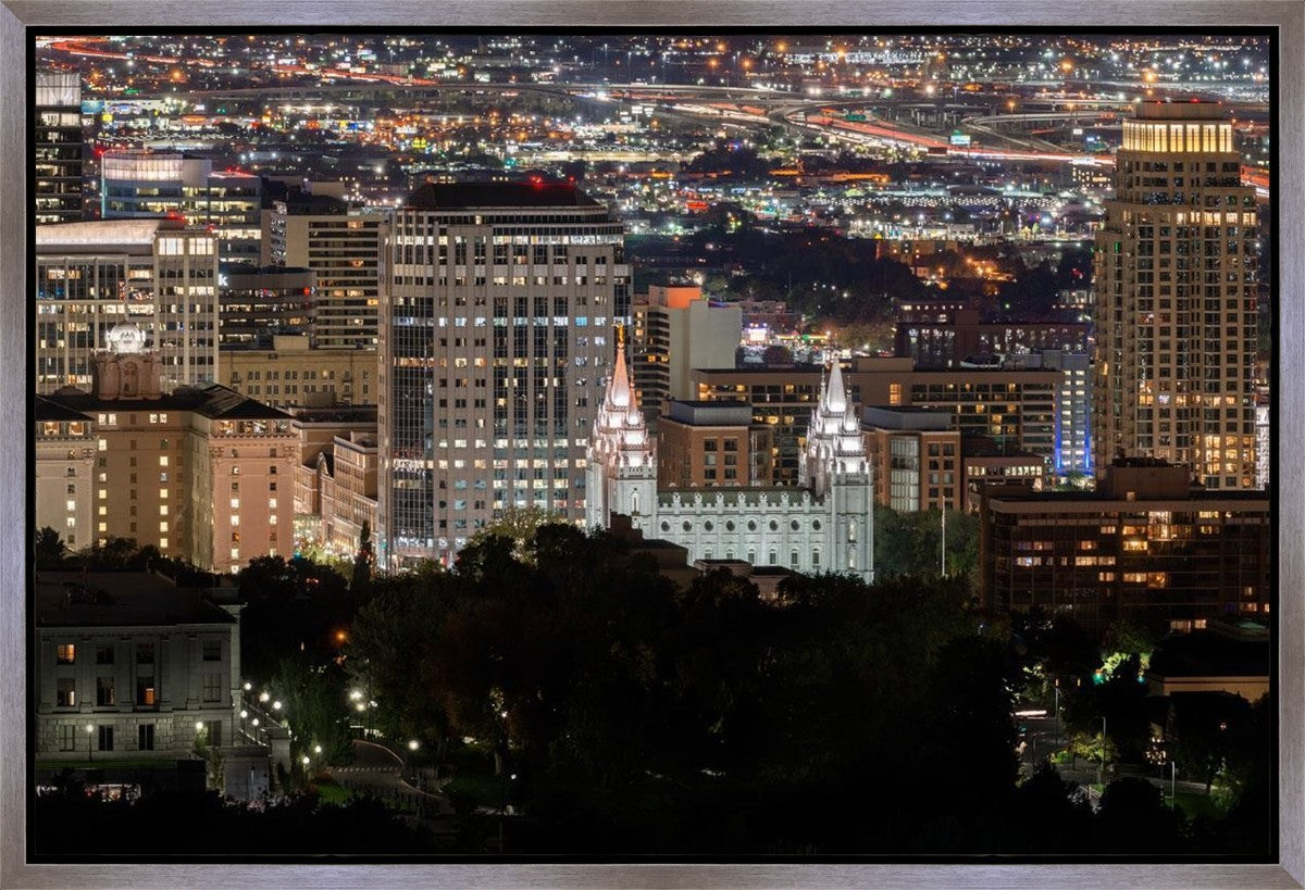 Salt Lake Temple City View Gallery Wrap