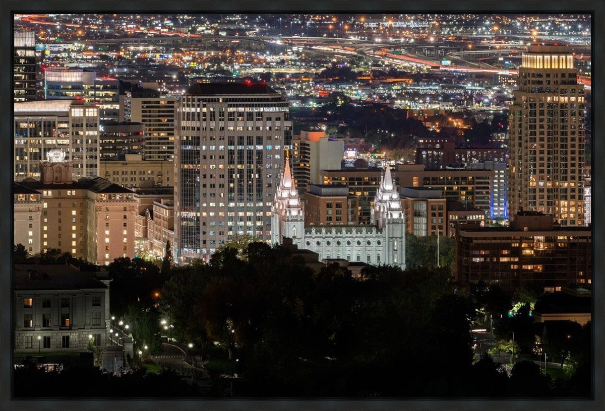 Salt Lake Temple City View Gallery Wrap