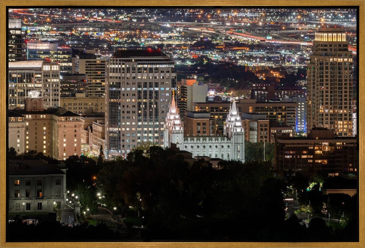 Salt Lake Temple City View Gallery Wrap