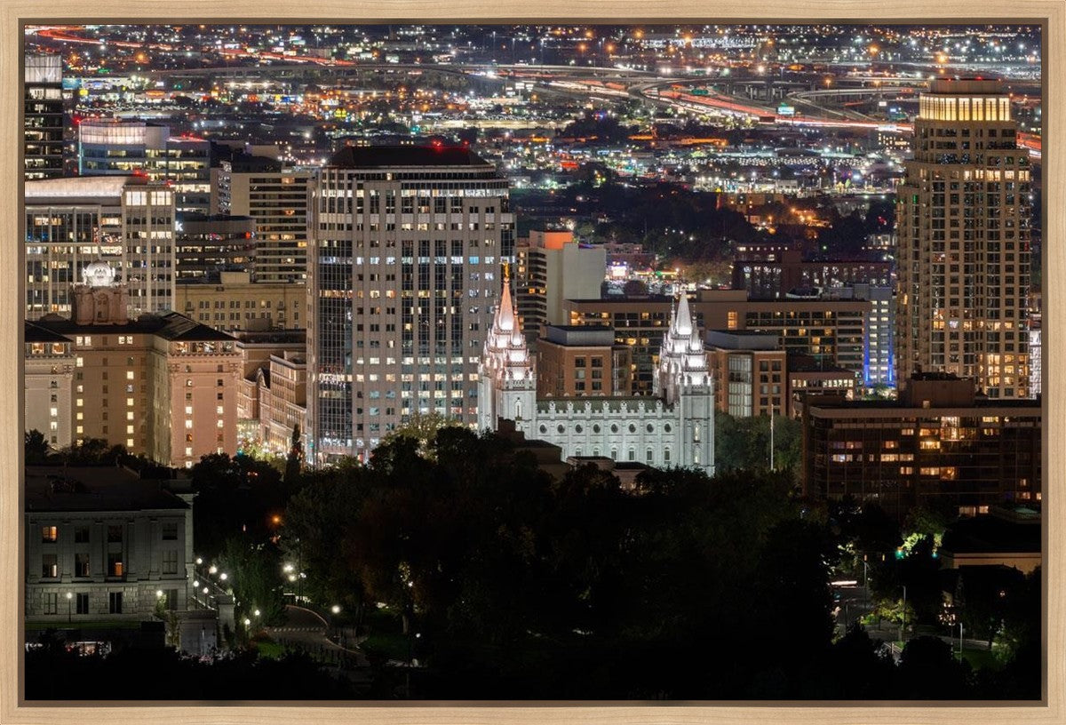 Salt Lake Temple City View Gallery Wrap
