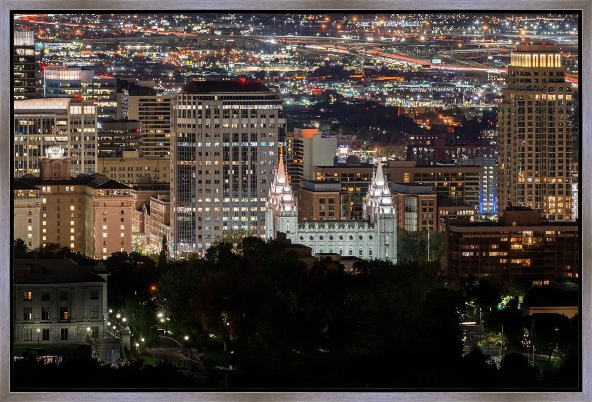 Salt Lake Temple City View Gallery Wrap