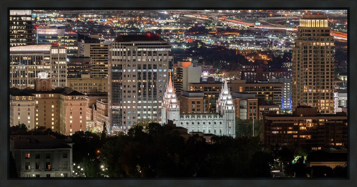 Salt Lake Temple City View Gallery Wrap