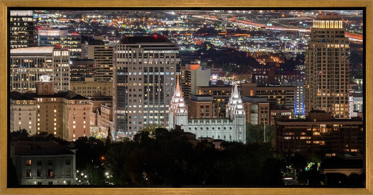 Salt Lake Temple City View Gallery Wrap
