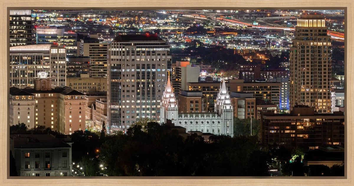 Salt Lake Temple City View Gallery Wrap