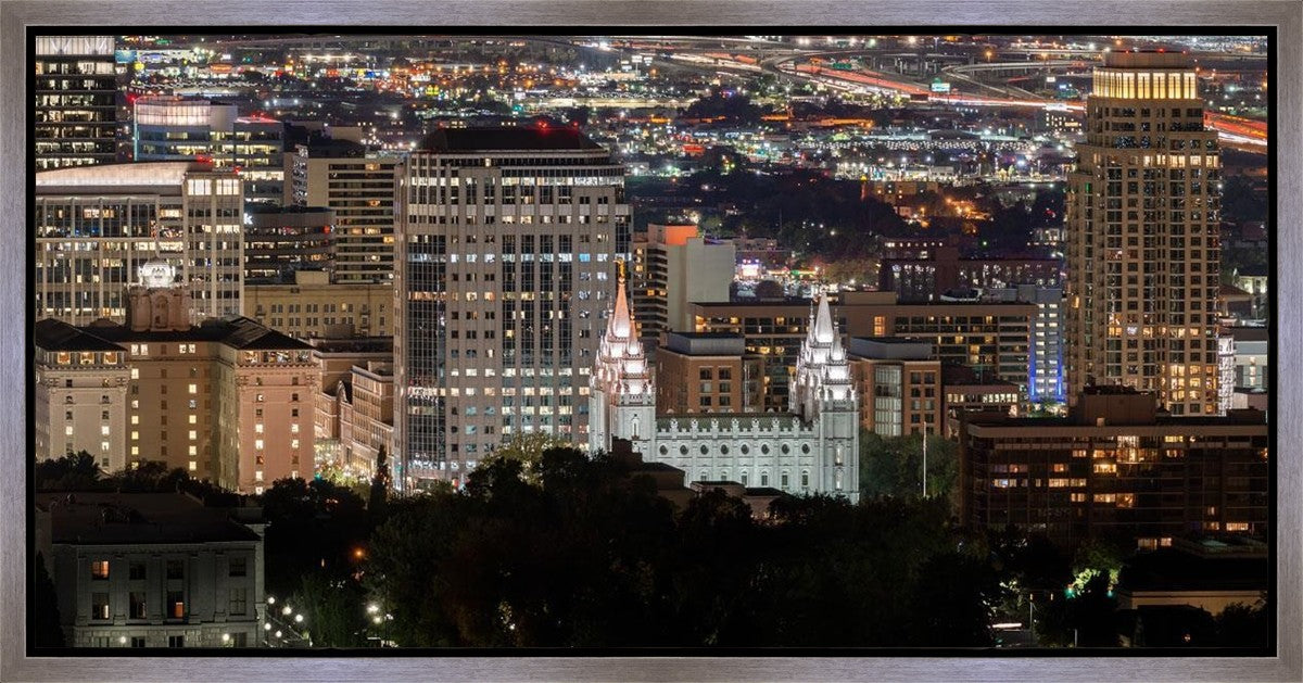 Salt Lake Temple City View Gallery Wrap