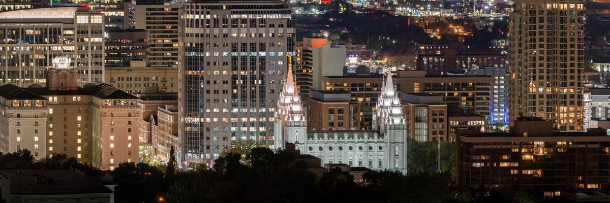 Salt Lake Temple City View Gallery Wrap