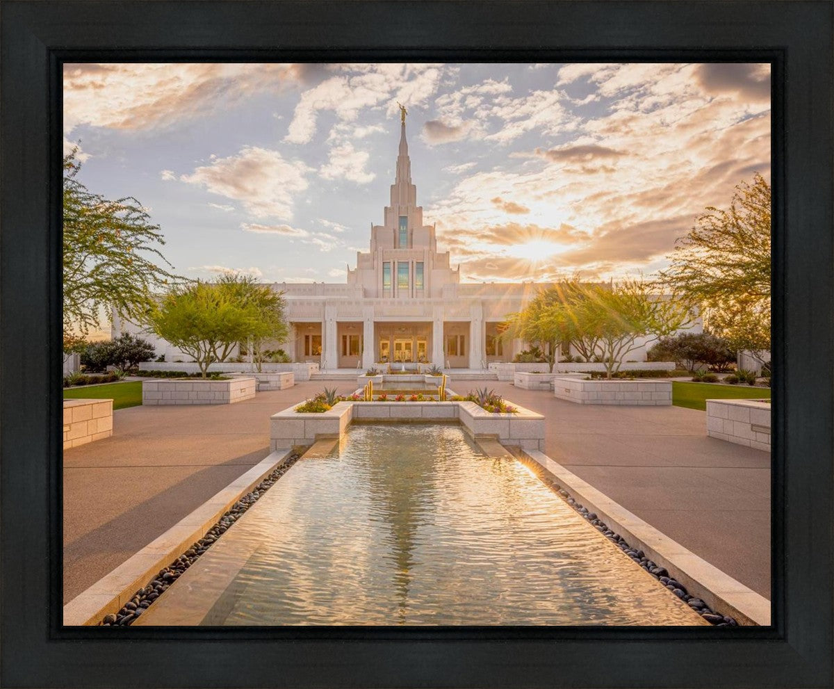 Phoenix Temple Golden Reflections Gallery Wrap
