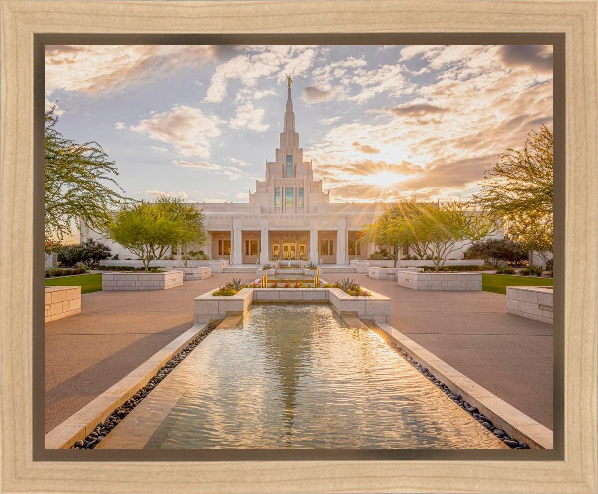Phoenix Temple Golden Reflections Gallery Wrap