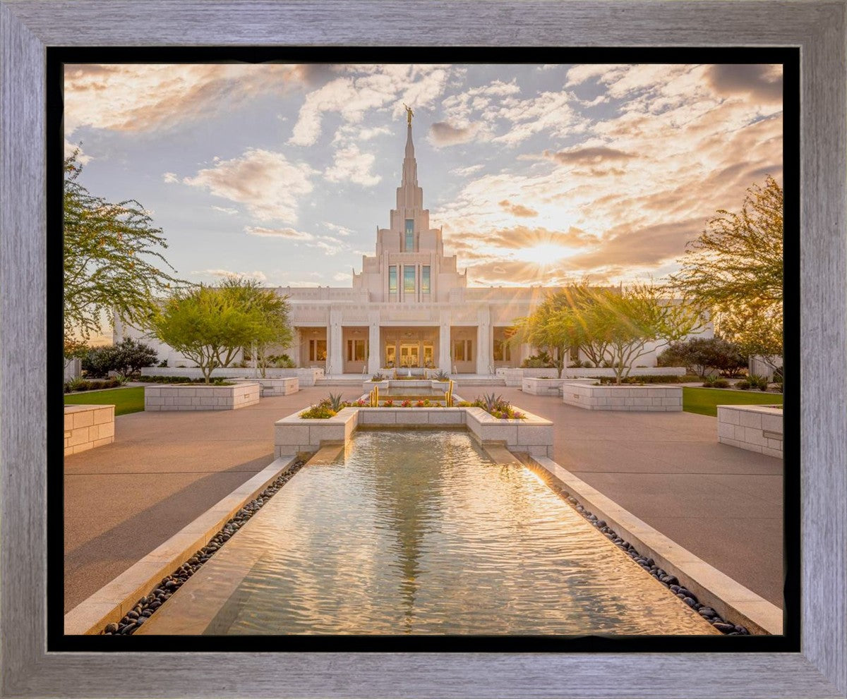 Phoenix Temple Golden Reflections Gallery Wrap
