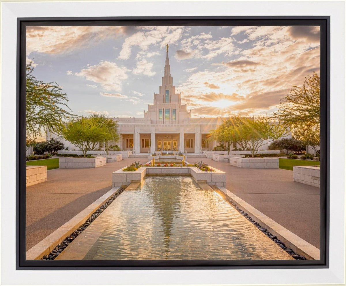 Phoenix Temple Golden Reflections Gallery Wrap