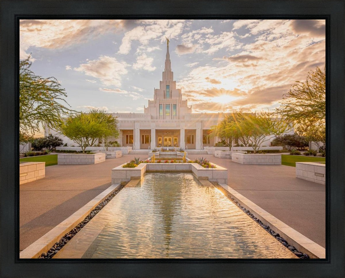 Phoenix Temple Golden Reflections Gallery Wrap