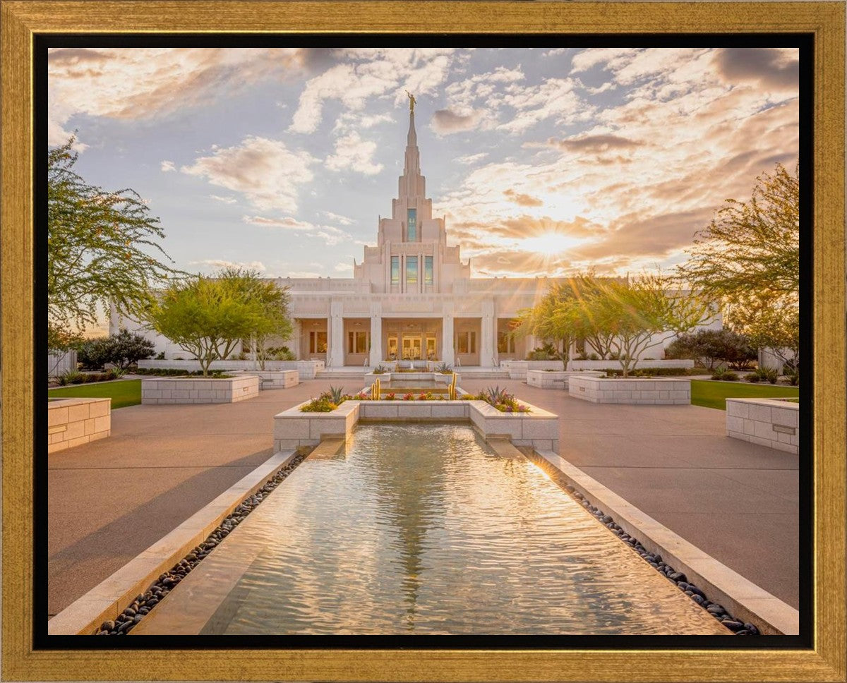 Phoenix Temple Golden Reflections Gallery Wrap