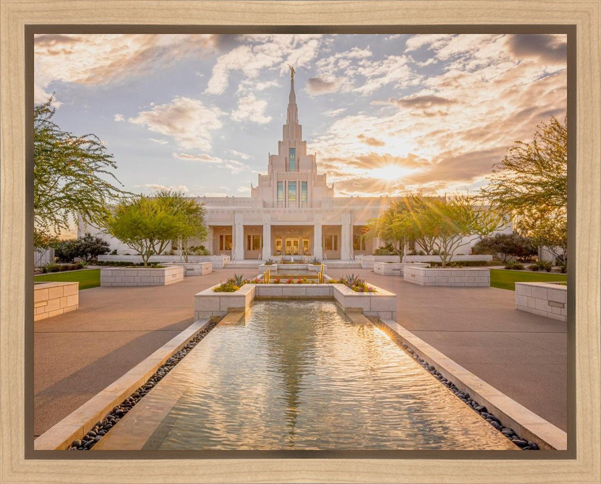 Phoenix Temple Golden Reflections Gallery Wrap