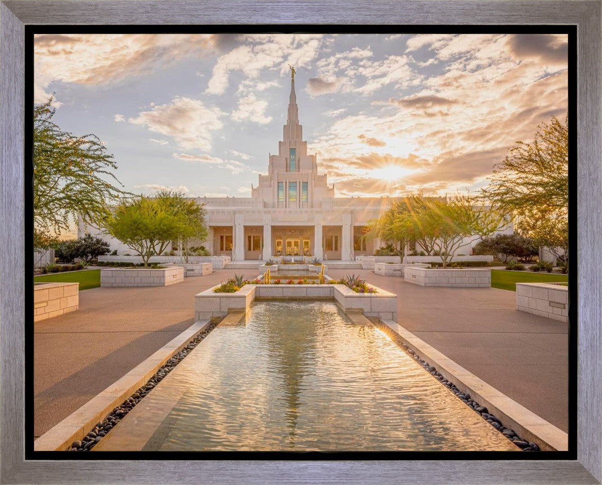Phoenix Temple Golden Reflections Gallery Wrap