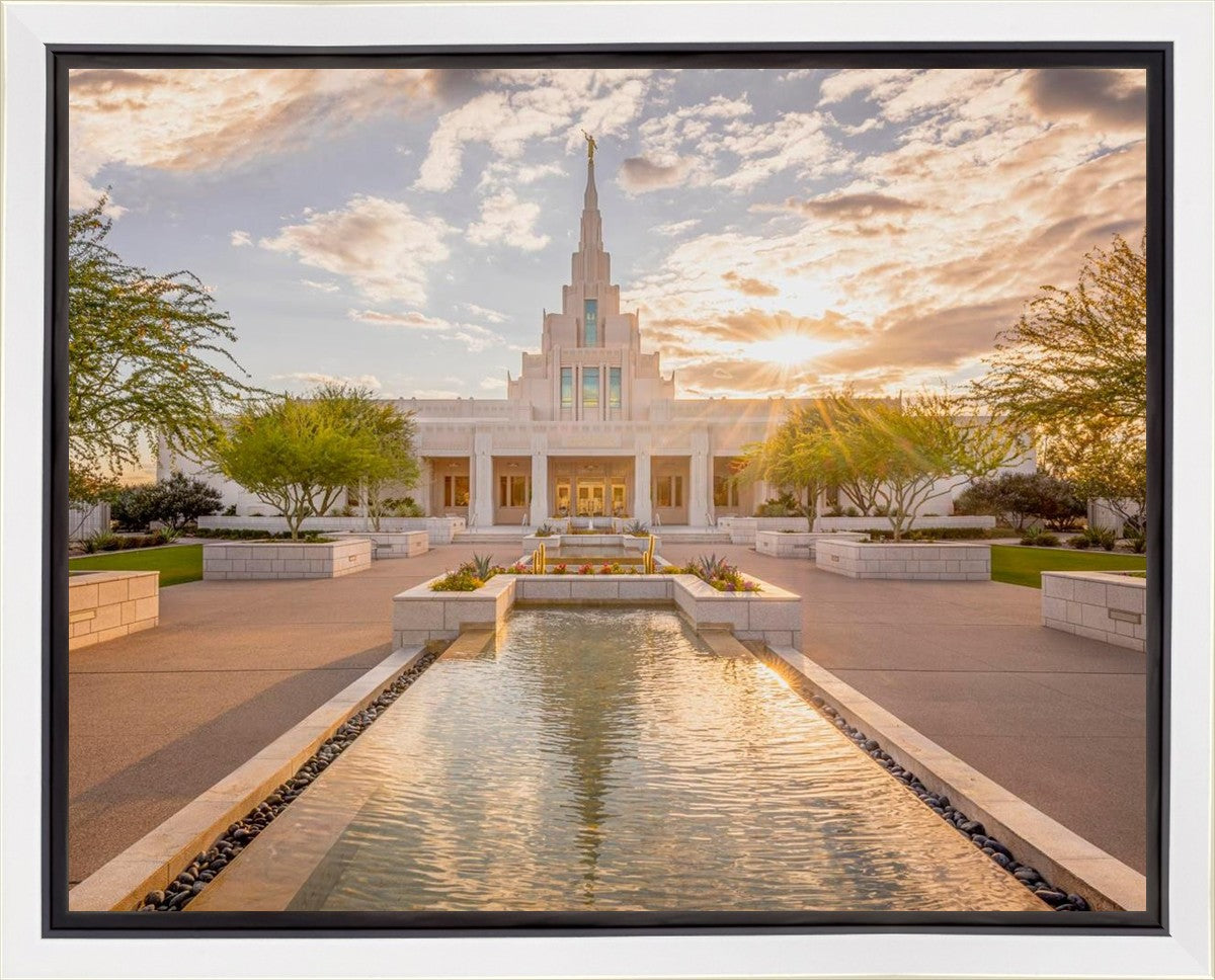 Phoenix Temple Golden Reflections Gallery Wrap