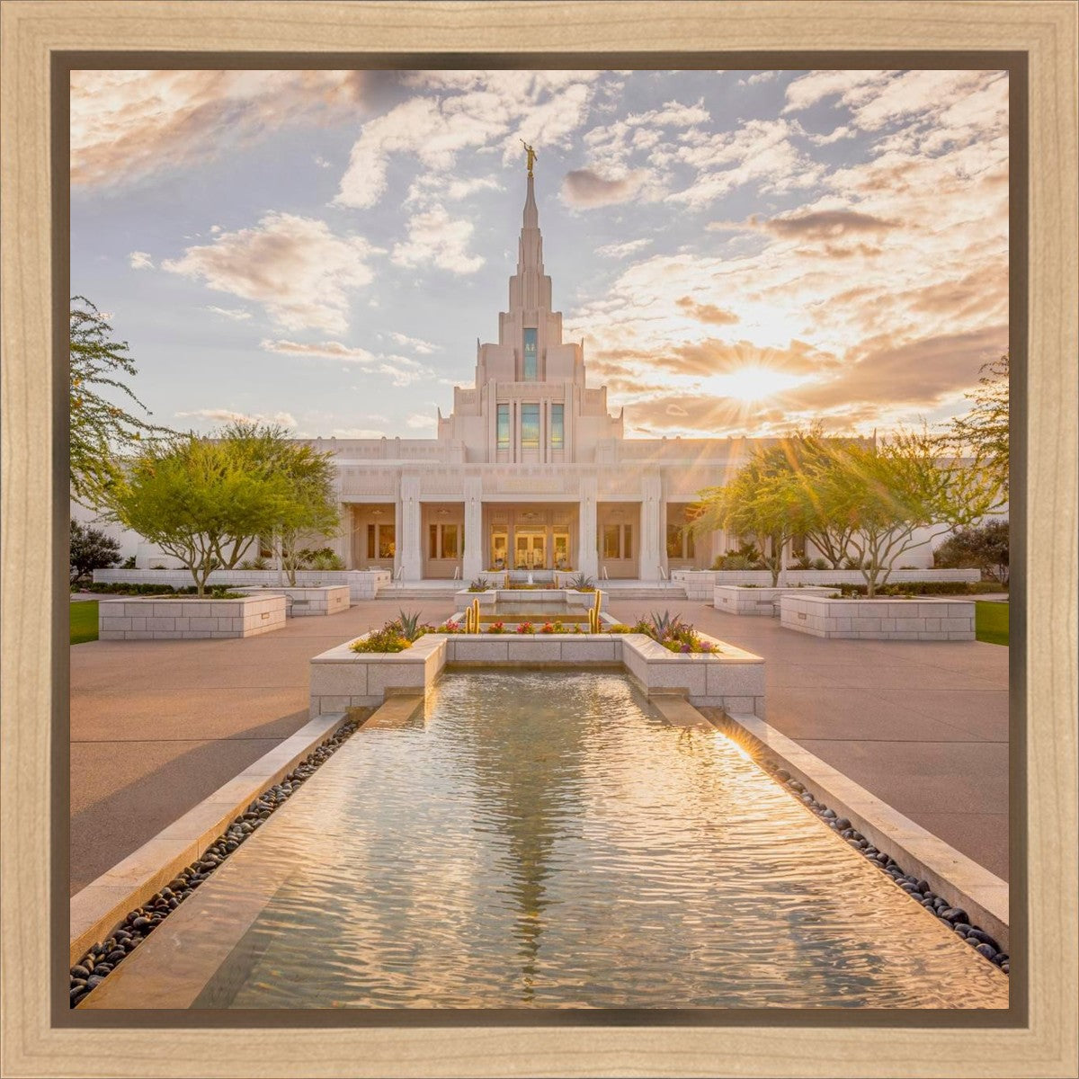 Phoenix Temple Golden Reflections Gallery Wrap