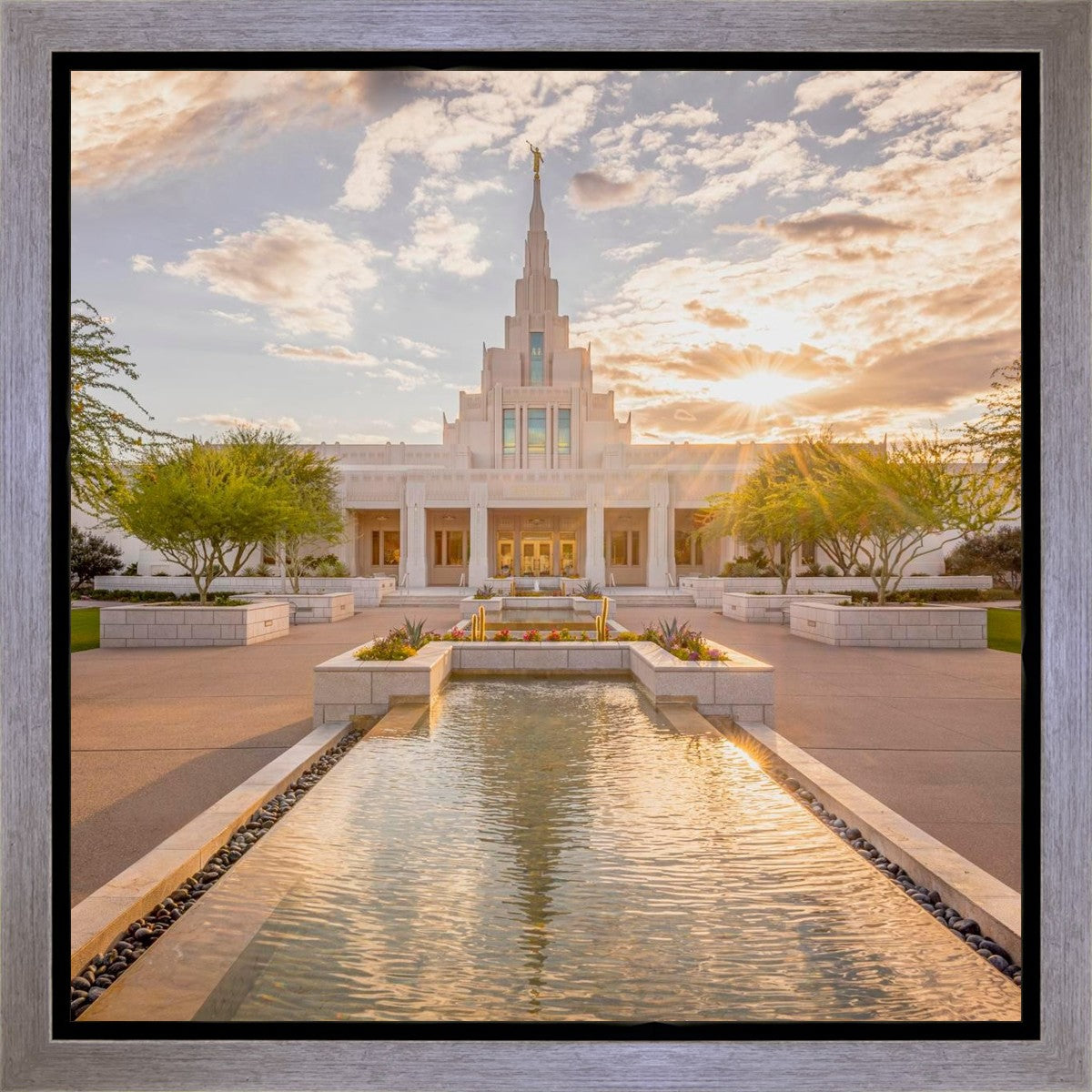 Phoenix Temple Golden Reflections Gallery Wrap