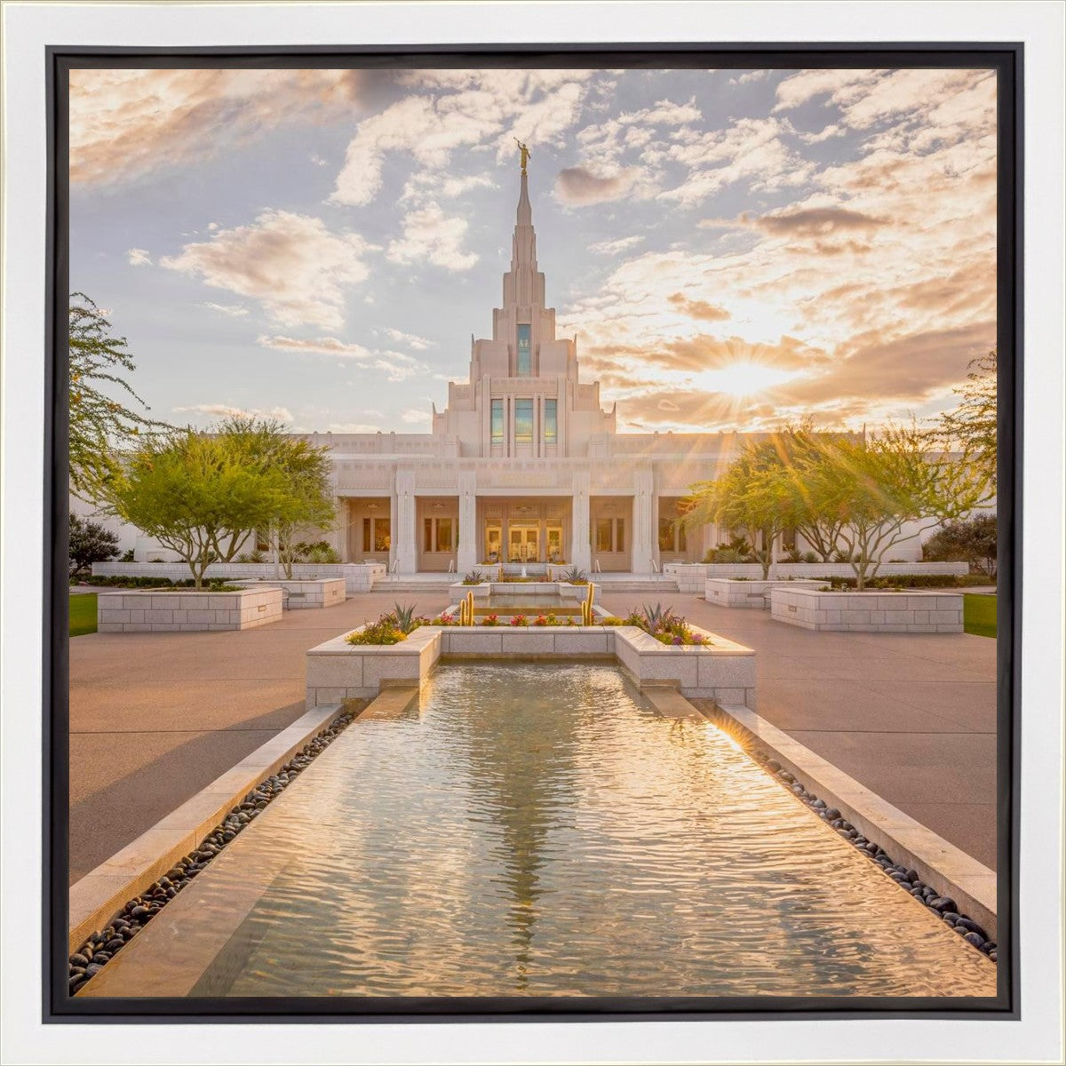 Phoenix Temple Golden Reflections Gallery Wrap