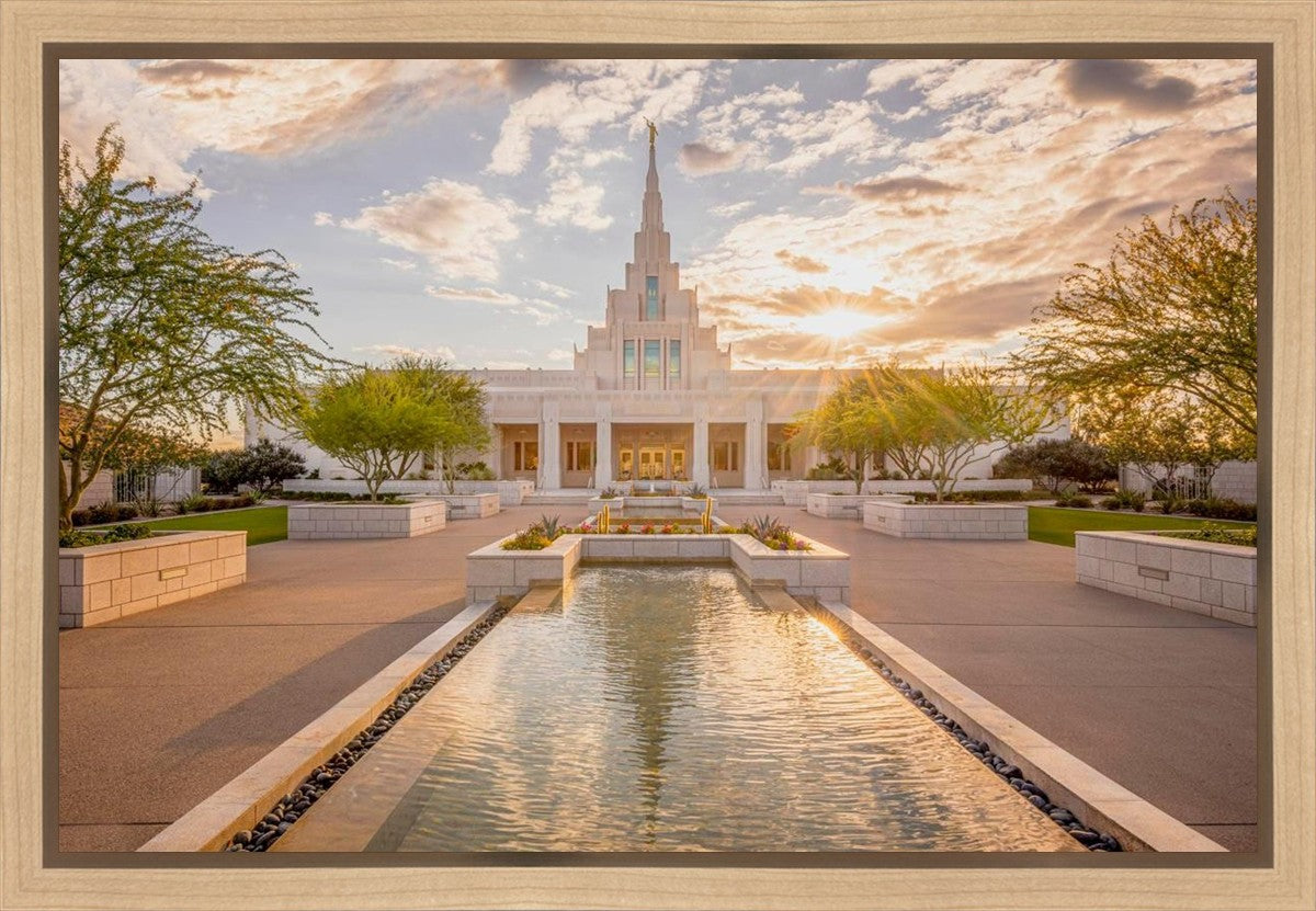 Phoenix Temple Golden Reflections Gallery Wrap