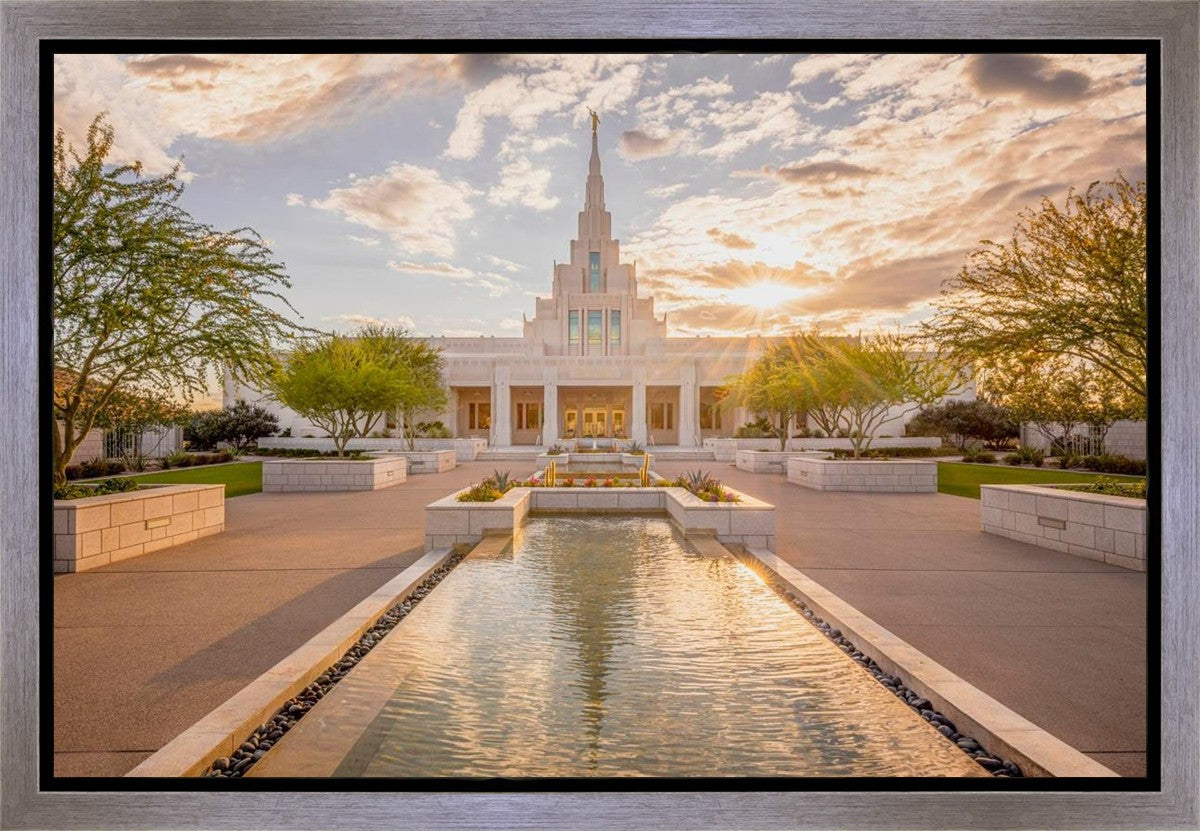 Phoenix Temple Golden Reflections Gallery Wrap