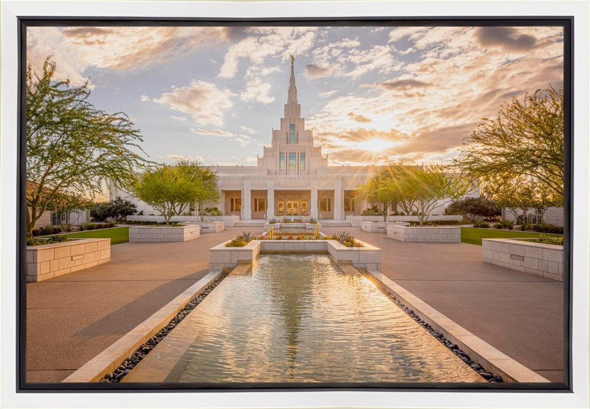 Phoenix Temple Golden Reflections Gallery Wrap
