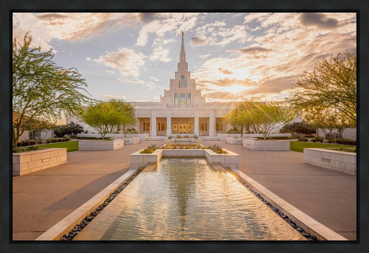 Phoenix Temple Golden Reflections Gallery Wrap