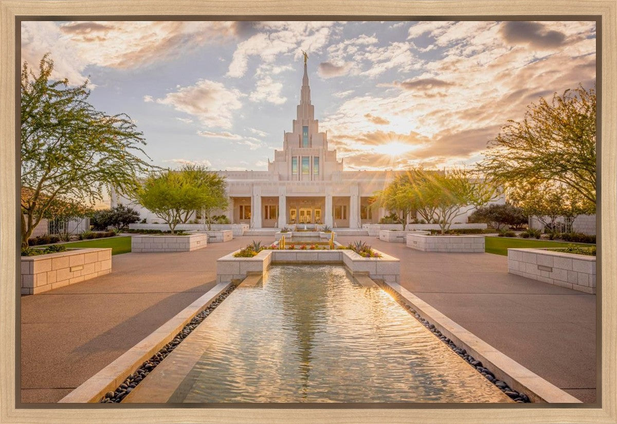 Phoenix Temple Golden Reflections Gallery Wrap