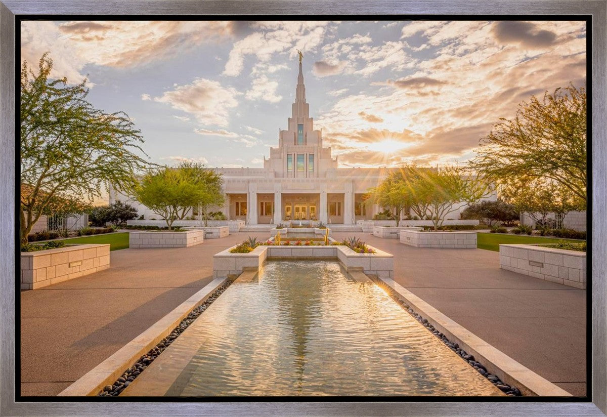 Phoenix Temple Golden Reflections Gallery Wrap