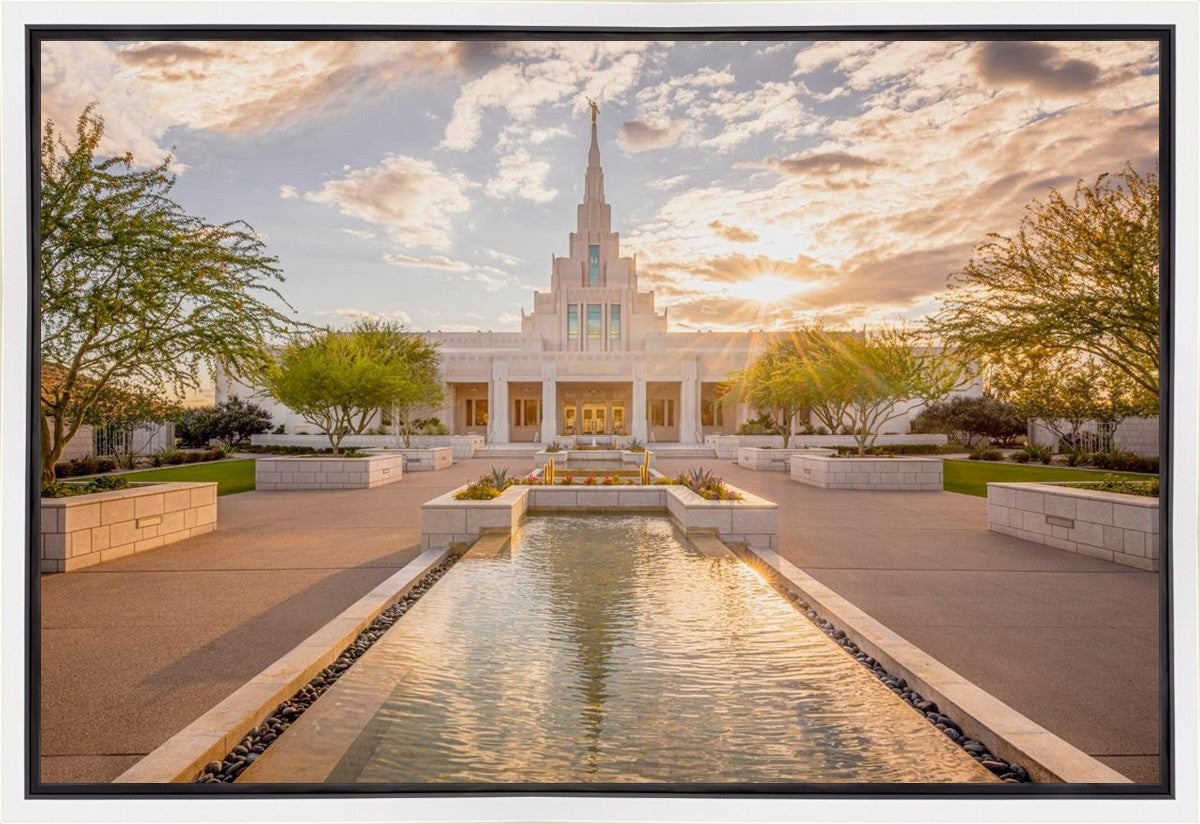 Phoenix Temple Golden Reflections Gallery Wrap
