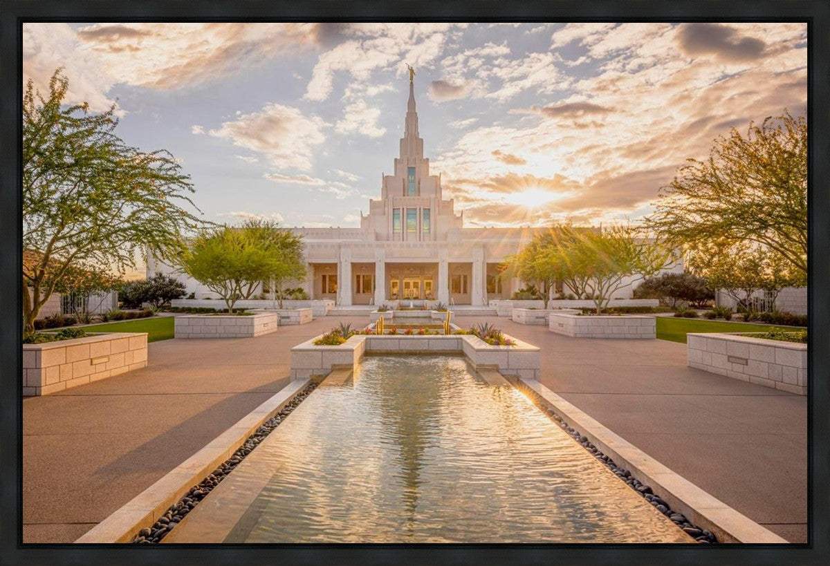 Phoenix Temple Golden Reflections Gallery Wrap