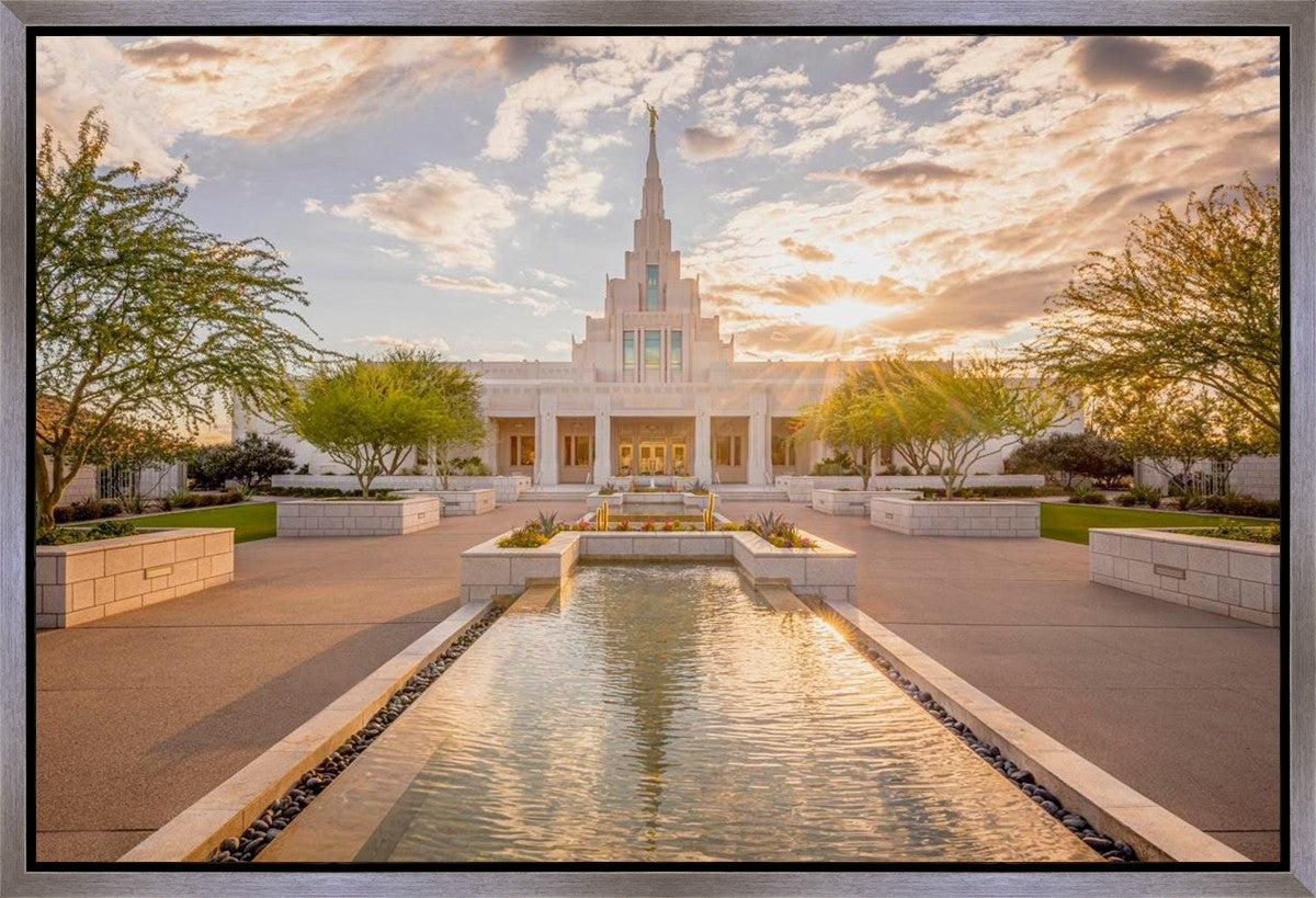Phoenix Temple Golden Reflections Gallery Wrap