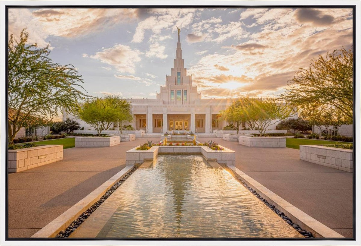 Phoenix Temple Golden Reflections Gallery Wrap